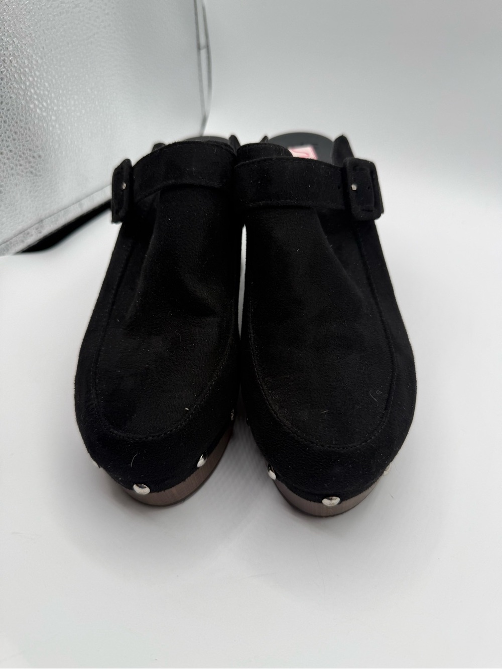 Sugar Women’s Black Studded Clogs Mules Sz 7.5M - Picture 2 of 5